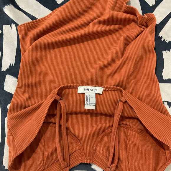 F21 Copper Ribbed Bodysuit - Picture 3 of 3